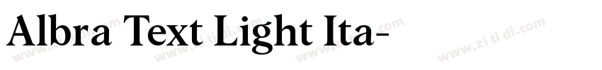 Albra Text Light Ita字体转换